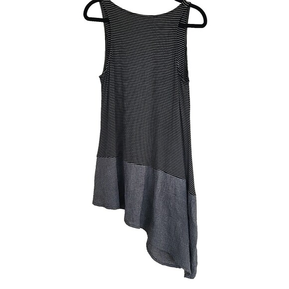 Alembika sleeveless asymmetric tunic Dress Size 3 Mixed Pattern black/white EUC - Picture 5 of 15